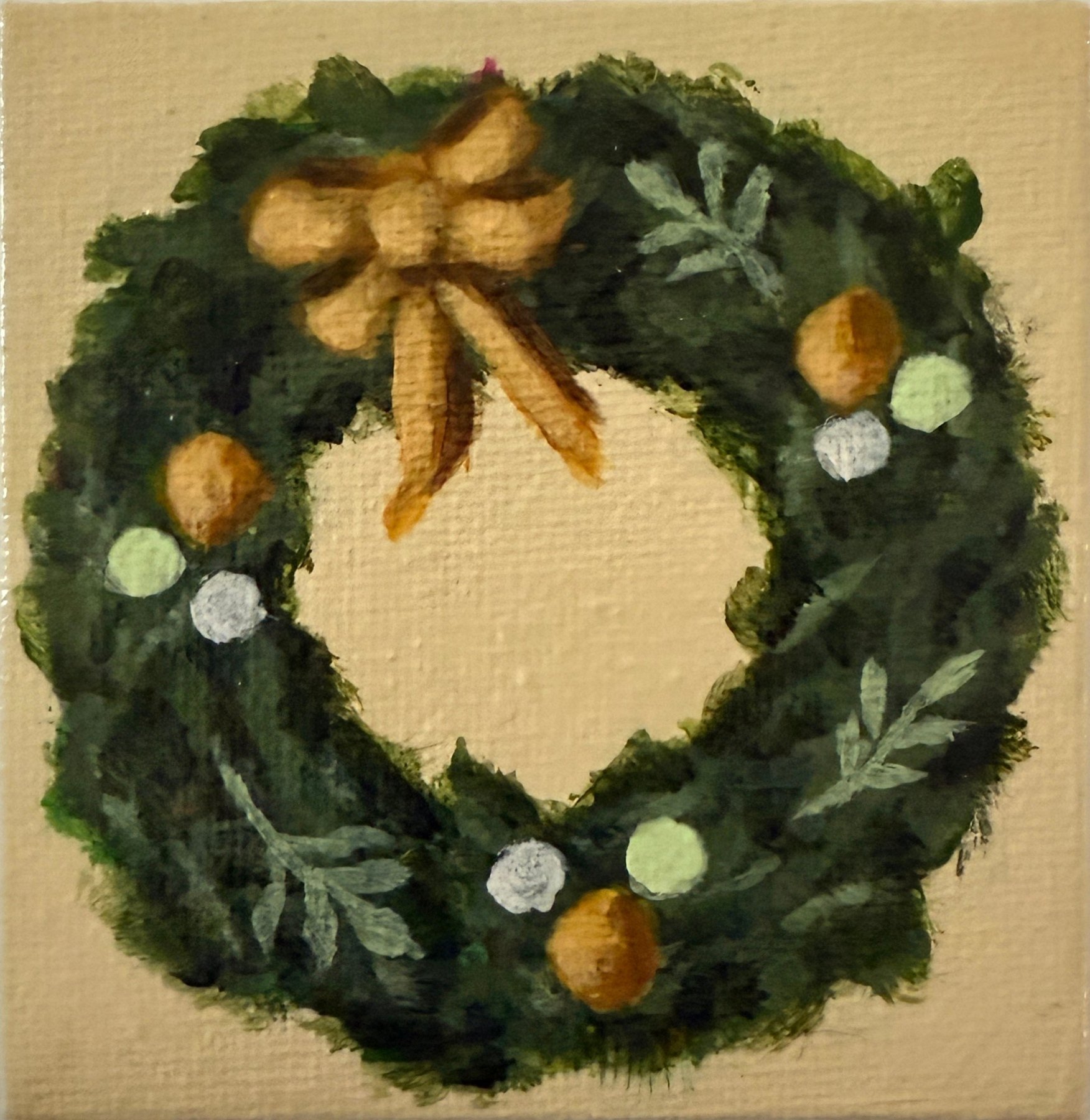 Golden Bow Wreath